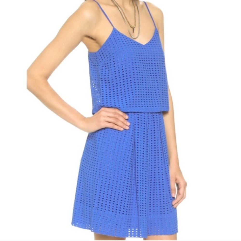 Madewell Skylight Overlay Dress In Blue Size 6